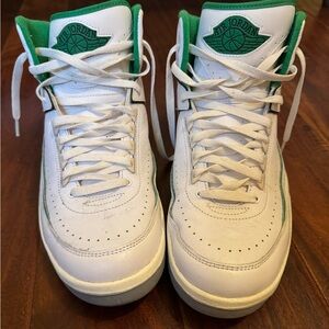 White and green Air Jordan 2 Retro “lucky green”